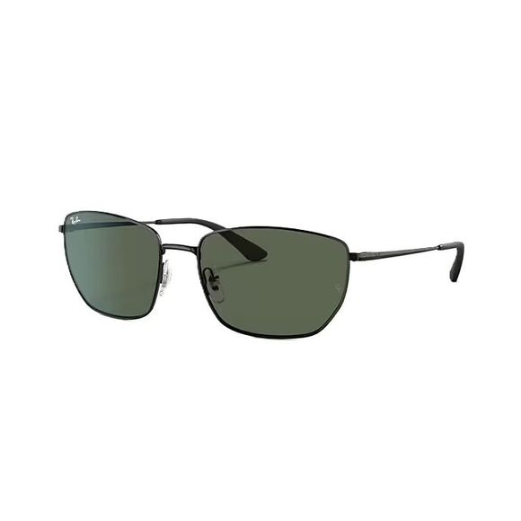 Ray Ban Men's Sunglasses- Rb3653 Polished Black/Green - Picture 1 of 1